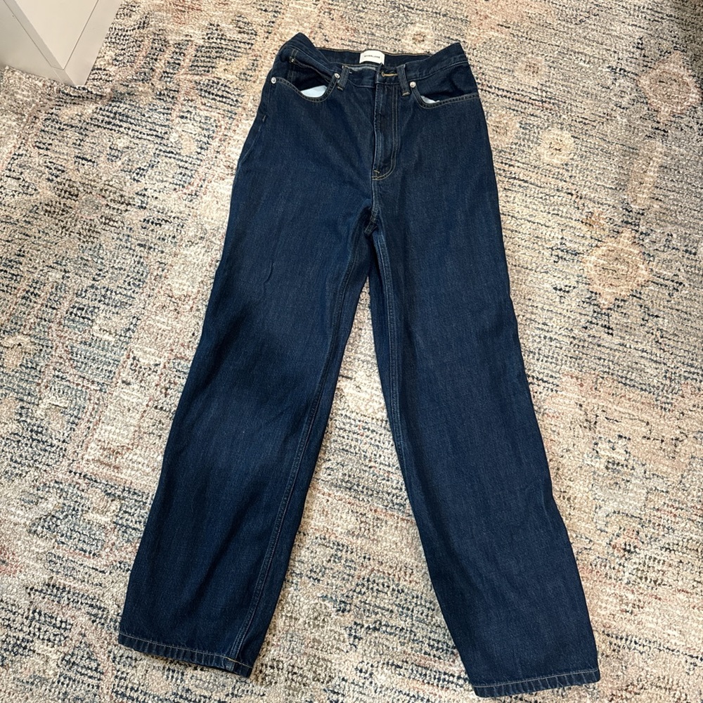 Everlane Dark Wash Wide Leg Jeans